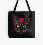 Day of the Dead Kitty Cat Sugar Skull All Over Print Tote Bag RB0909 product Offical Dark Souls Merch