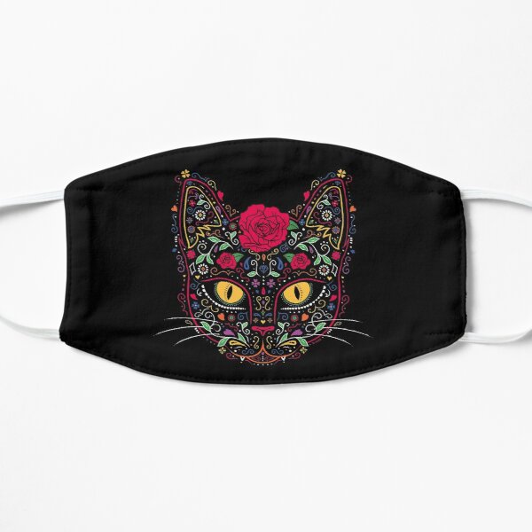 Day of the Dead Kitty Cat Sugar Skull Flat Mask RB0909 product Offical Dark Souls Merch