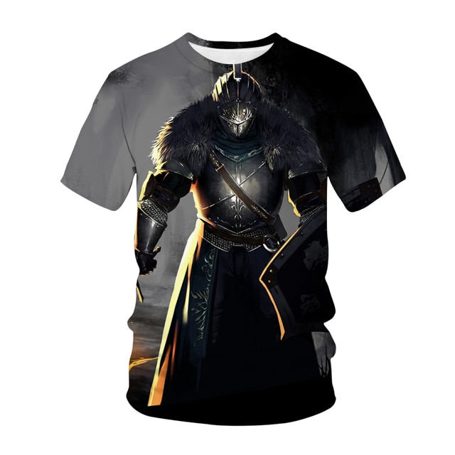 Tshirt Summer Game T Shirt Dark Souls T Shirt 3D Print Streetwear Boys Girls Neutral - Dark Souls Shop